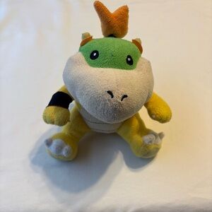 Nintendo Yellow & Green Bowser Jr. 7” plush manufactured by San-Ei